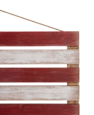 41.93"L Wooden Patriotic National Flag Wall Decor