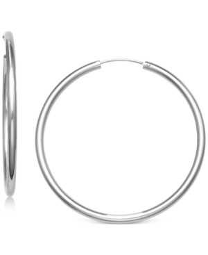 image of Giani Bernini Large Endless Hoop Earrings in Sterling Silver, 2