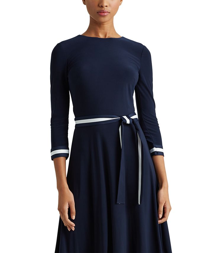 Lauren Ralph Lauren Belted Jersey Dress Macy's