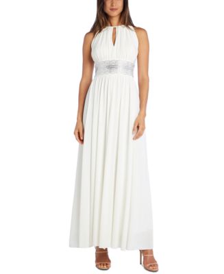 R & M Richards Embellished Keyhole-Cutout Gown - Macy's