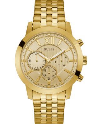 GUESS - Men's Gold-Tone Stainless Steel Bracelet Watch 45mm