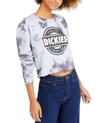 Dickies - Tie-Dye Cotton Logo-Print Cropped Sweatshirt