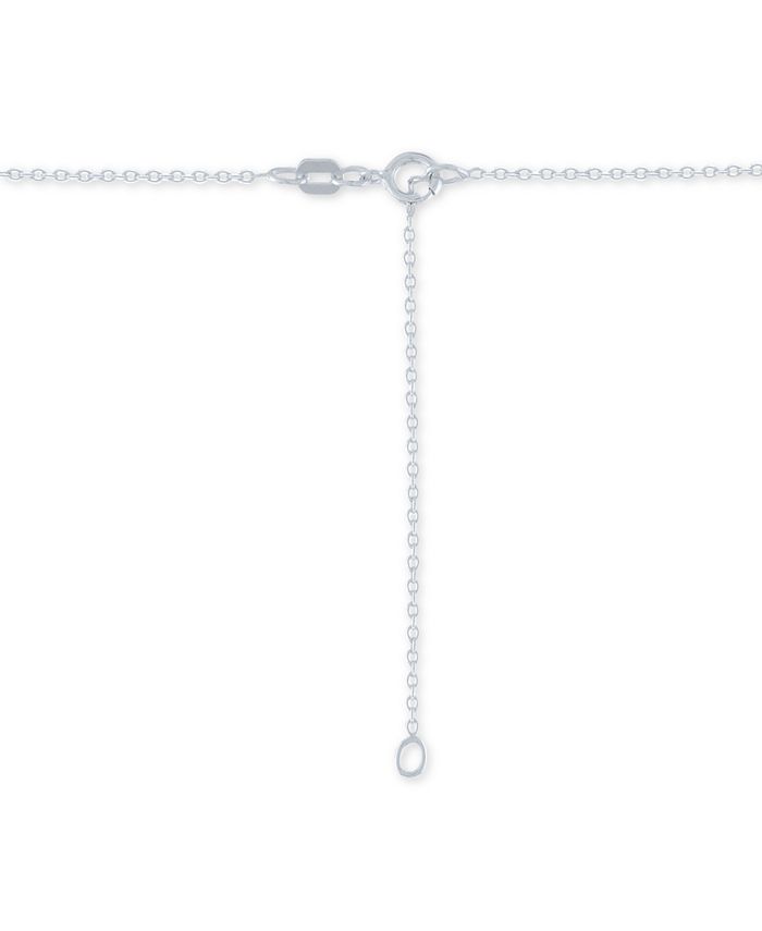 Macy's Diamond Accent Devil Heart Pendant Necklace in Sterling Silver ...