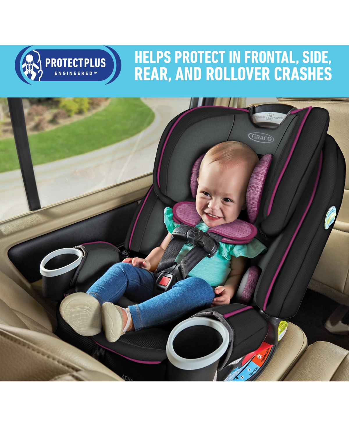 Graco 4ever Dlx 4-in-1 Car Seat In Joslyn,pink