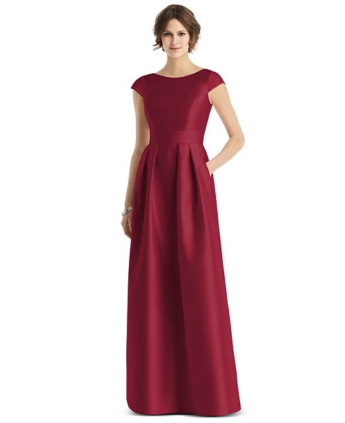 Alfred Sung Cap Sleeve Maxi Dress Reviews Dresses Women Macy S