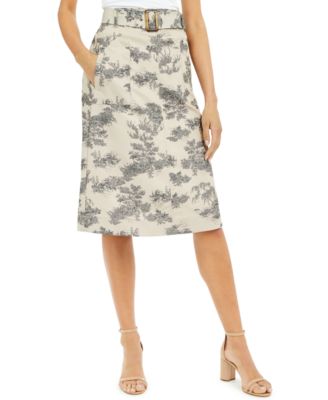 macy's white midi skirt