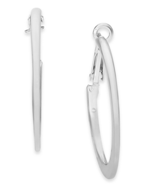 image of Alfani Silver-Tone Medium Hoop Earrings, 1.75