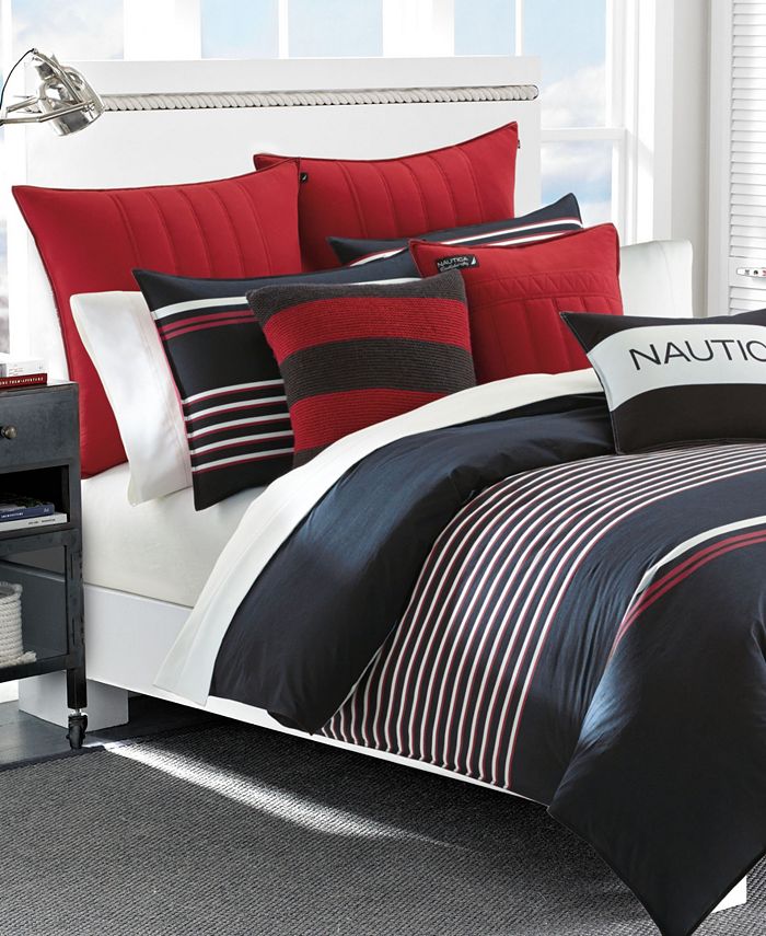 Nautica Mineola Reversible 3Piece Duvet Cover Set, King Macy's