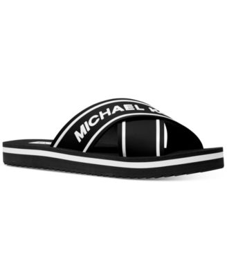 black michael kors slippers
