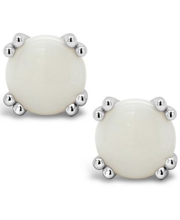 Macy's - Opal (1-5/8 ct. t.w.) Stud Earrings in Sterling Silver