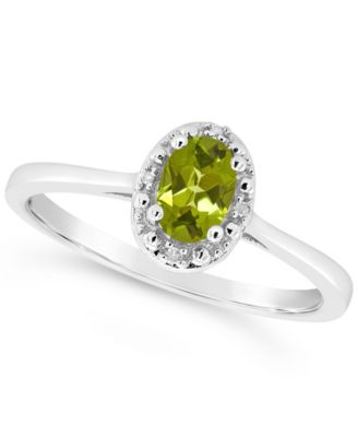 Diamond Accent and Garnet (1/2 ct. t.w.) Ring in Sterling Silver (Also Available in Other Gemstones)