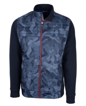 Cutter & Buck Men's Discovery Windblock Hybrid Print Jacket