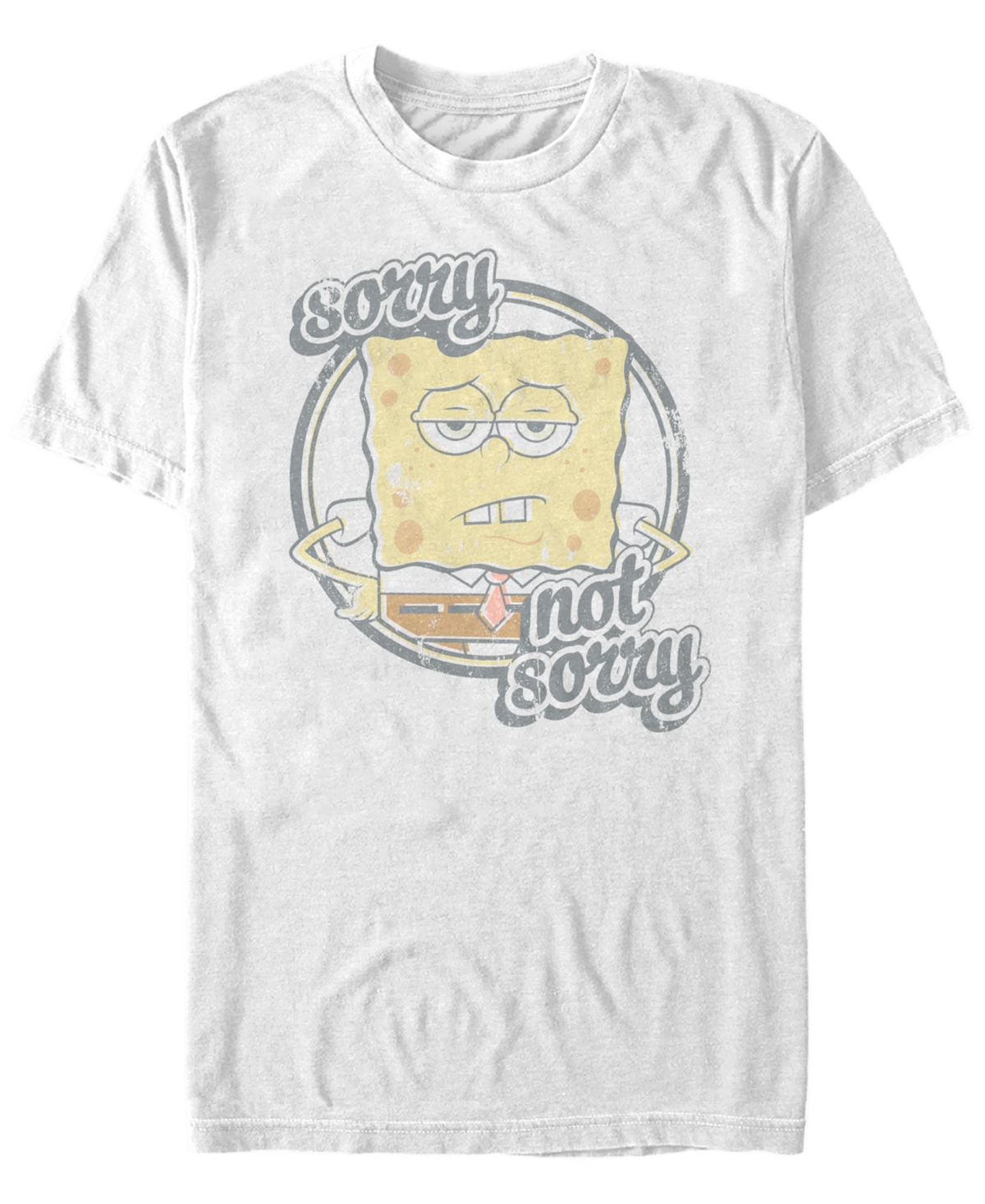 Men's Sorry Not Sorry Short Sleeve Crew T-shirt - White
