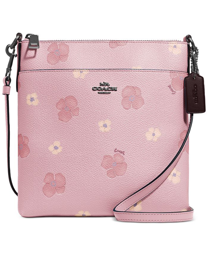 COACH Pansy Print Leather Mini Kitt Crossbody Macy s