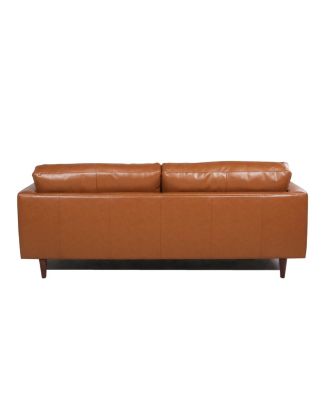 Maebelle Leather Sofa with Tufted Seat And Back
