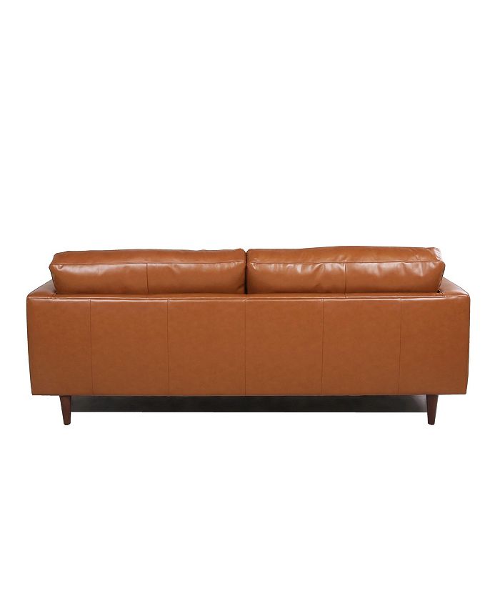 Nice Link - Maebelle Leather Sofa with Tufted Seat And Back
