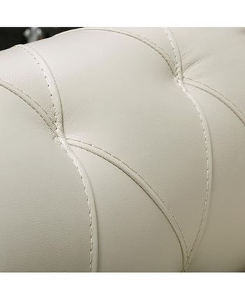 Jaira tufted leather sofa deals