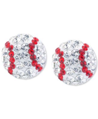 swarovski baseball earrings