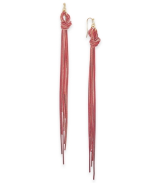 image of Thalia Sodi Two-Tone Multi-Chain Knotted Linear Drop Earrings, Created for Macy-s