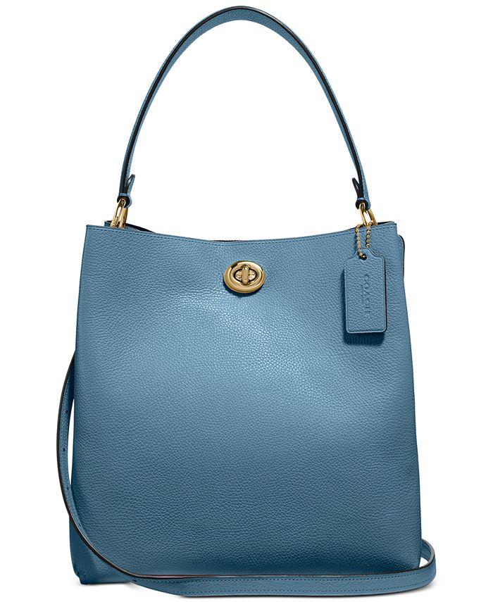 COACH Polished Pebble Leather Charlie Bucket Crossbody Macy s
