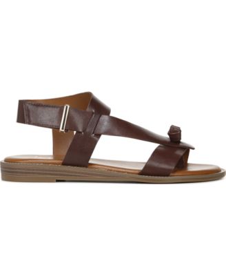 Glenni Hidden Adjustable Strap Leather Flat Sandals