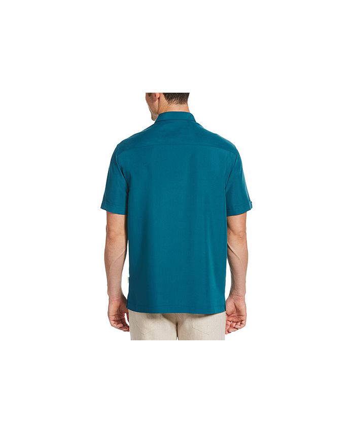 Cubavera Men's Geo-Panel Embroidered Shirt - Macy's
