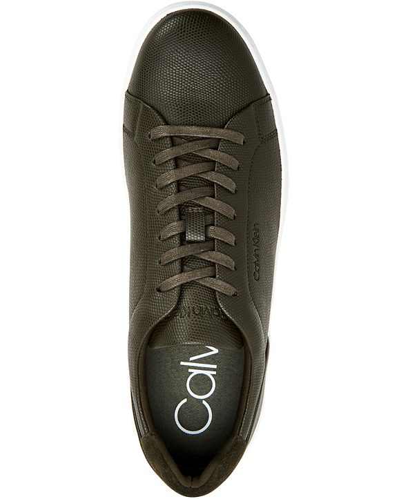 calvin klein men's kellen textured leather oxfords