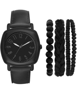 American Exchange Men's Black Strap Watch 46mm