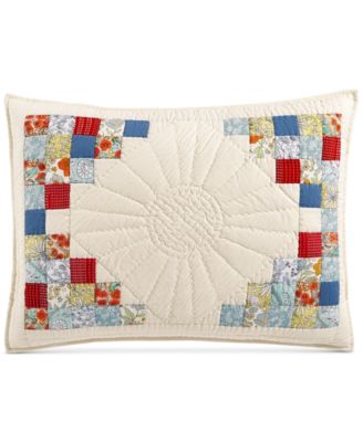 Martha Stewart Collection - Artisan Sunflower Patchwork Standard Sham