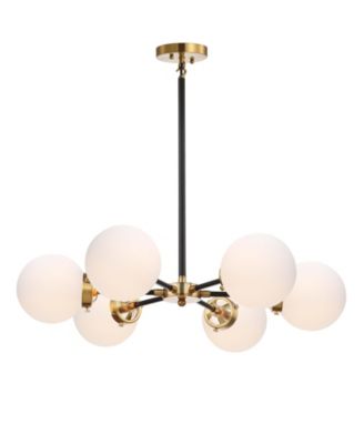 Caleb Adjustable 6-Light 28" Brass Cluster Pendant