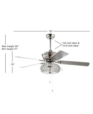 Crista 52" 3-Light, Wood Led Ceiling Fan