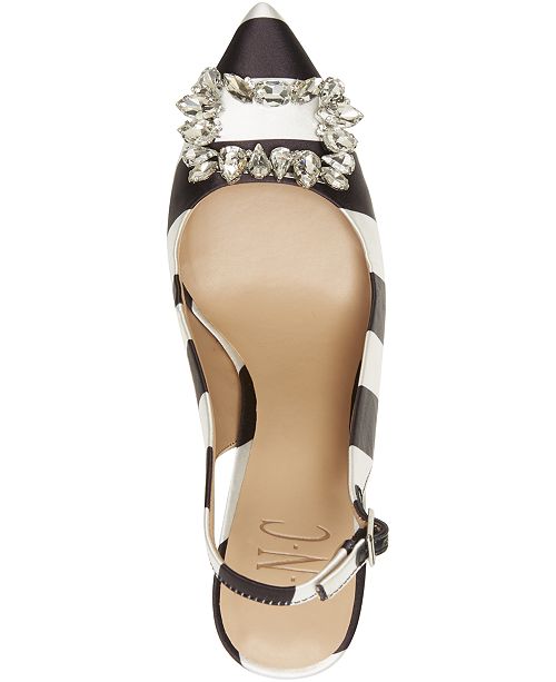 Inc International Concepts Inc Women S Kenina Crystal Ornament Slingback Heels Created For Macy S Reviews Heels Pumps Shoes
