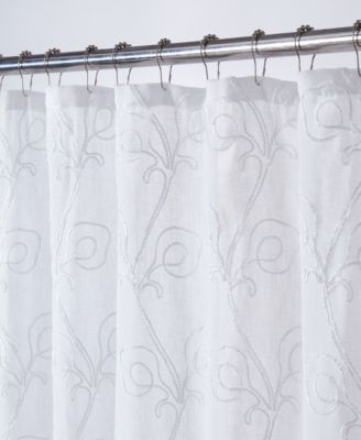 Stella Chenille Embroidederd Shower Curtain, 70" x 72"