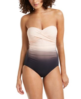 calvin klein twist bandeau swimdress