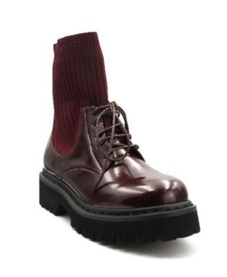 burgundy boot socks