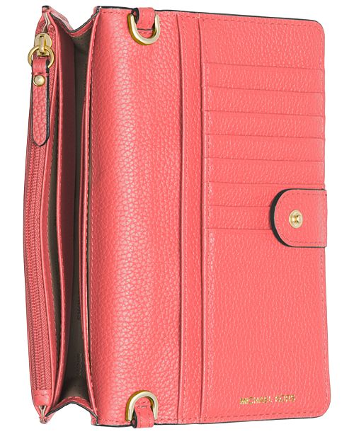 Michael Kors Pebble Leather Phone Crossbody Wallet & Reviews - Handbags & Accessories - Macy&#39;s