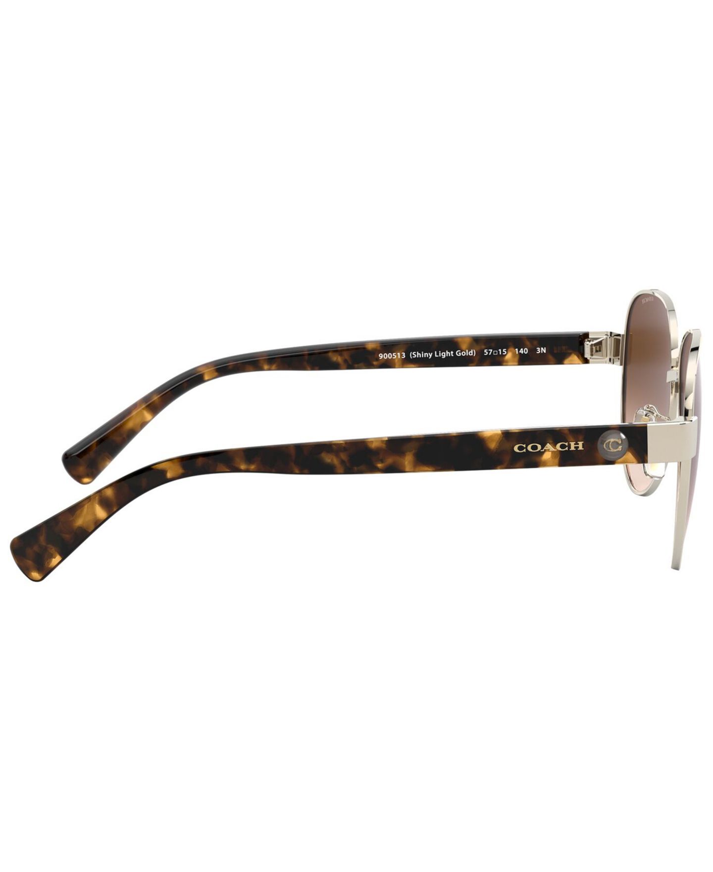 Женские солнцезащитные очки COACH Sunglasses, HC7111, цвет: Блестящий золотой / Коричневый градиентный — фото 4