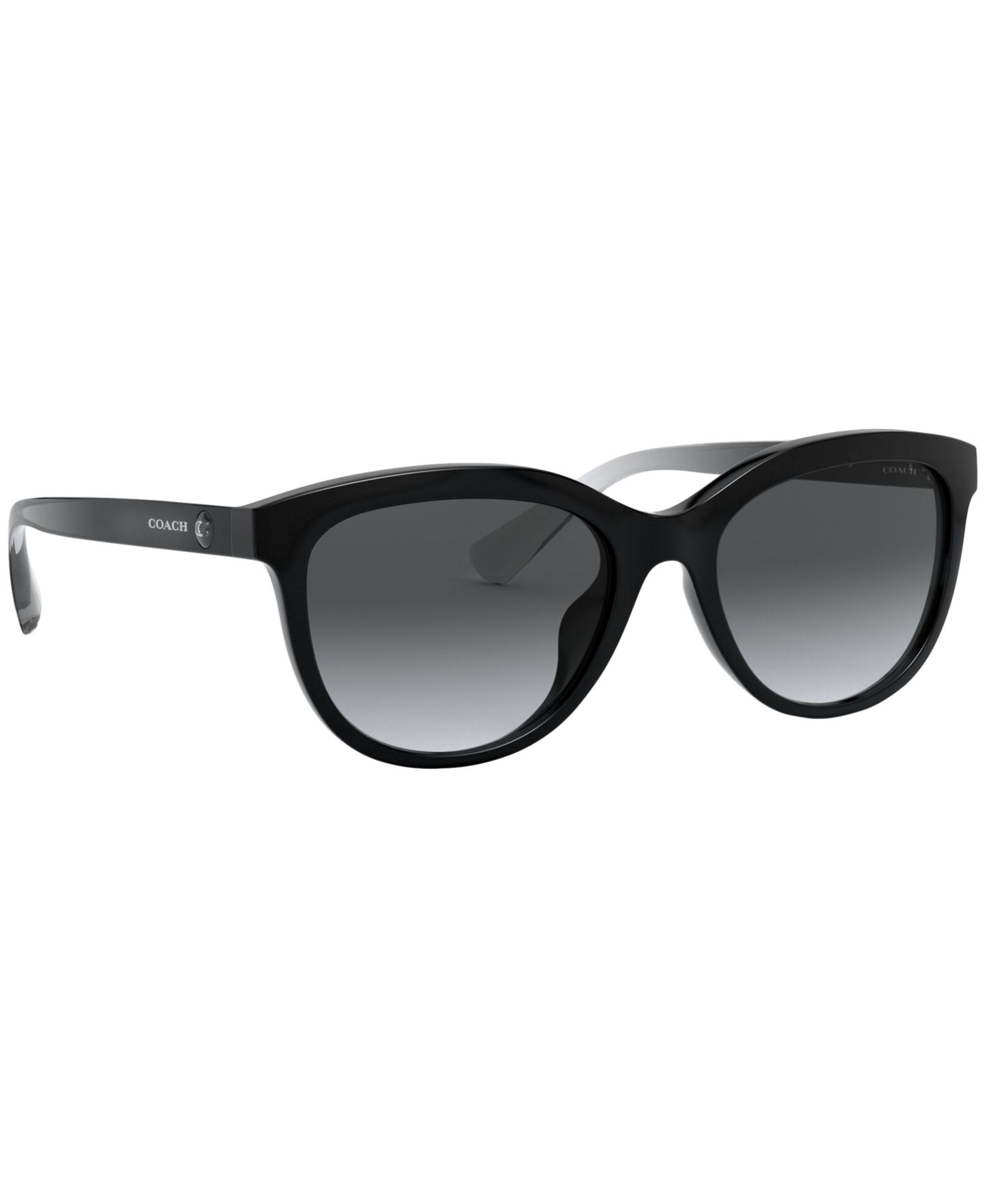 Женские солнцезащитные очки COACH Polarized Sunglasses, HC8285U, цвет: Чёрный / Серый градиентный — фото 3