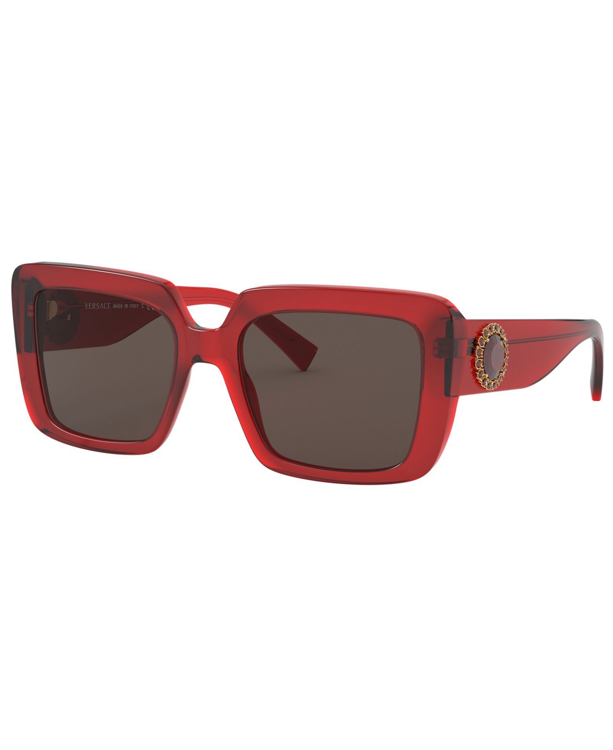 Shop Versace Women's Sunglasses, Ve4384b In Transparent Red,brown