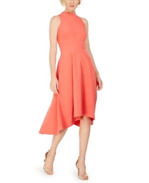 Vince Camuto High-low Midi Dress In Coral