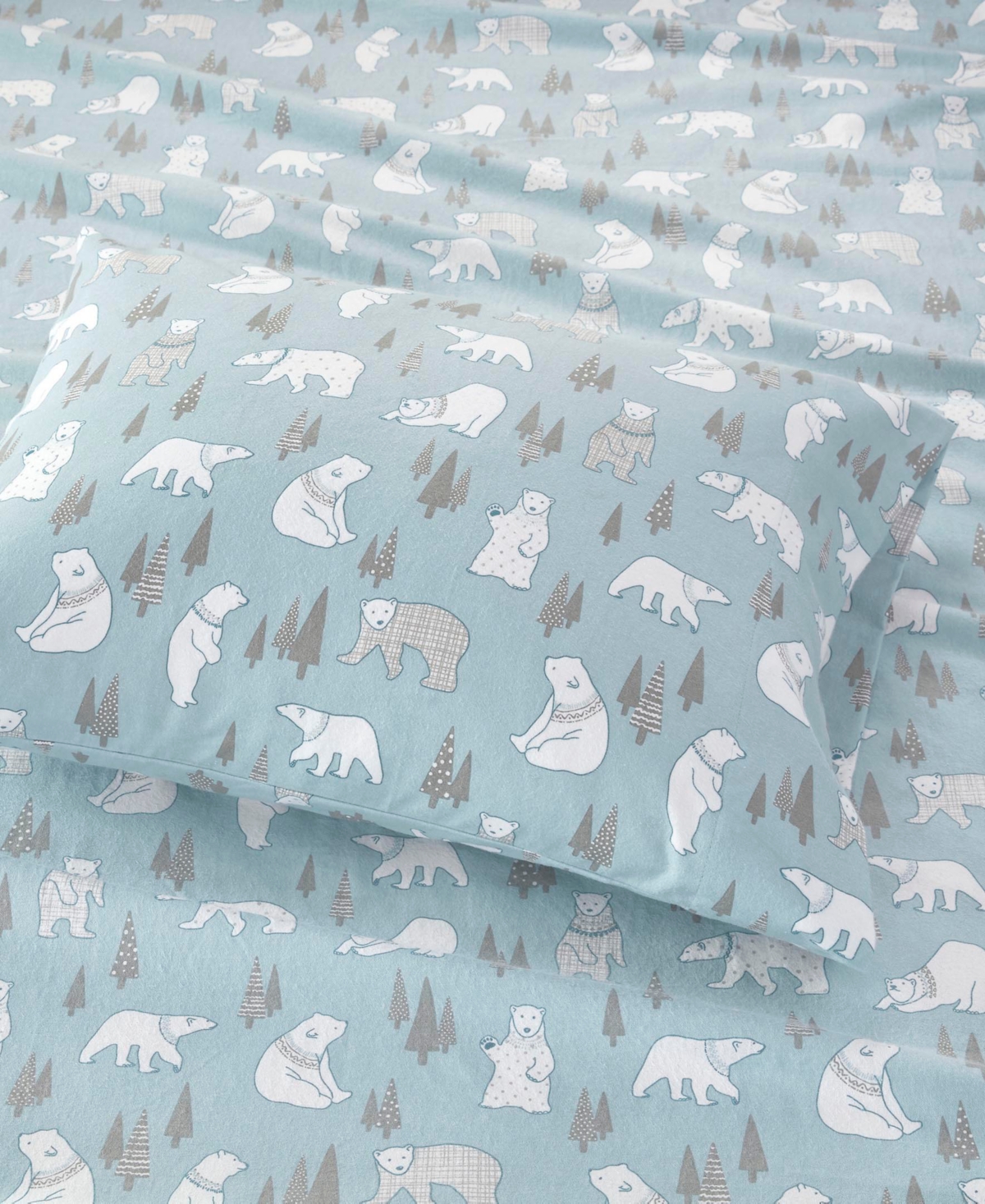 True North by Sleep Philosophy Novelty Printed Cotton Flannel 4-Pc. Sheet Set,