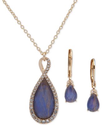 Anne Klein Pavé \u0026 Stone Pendant 
