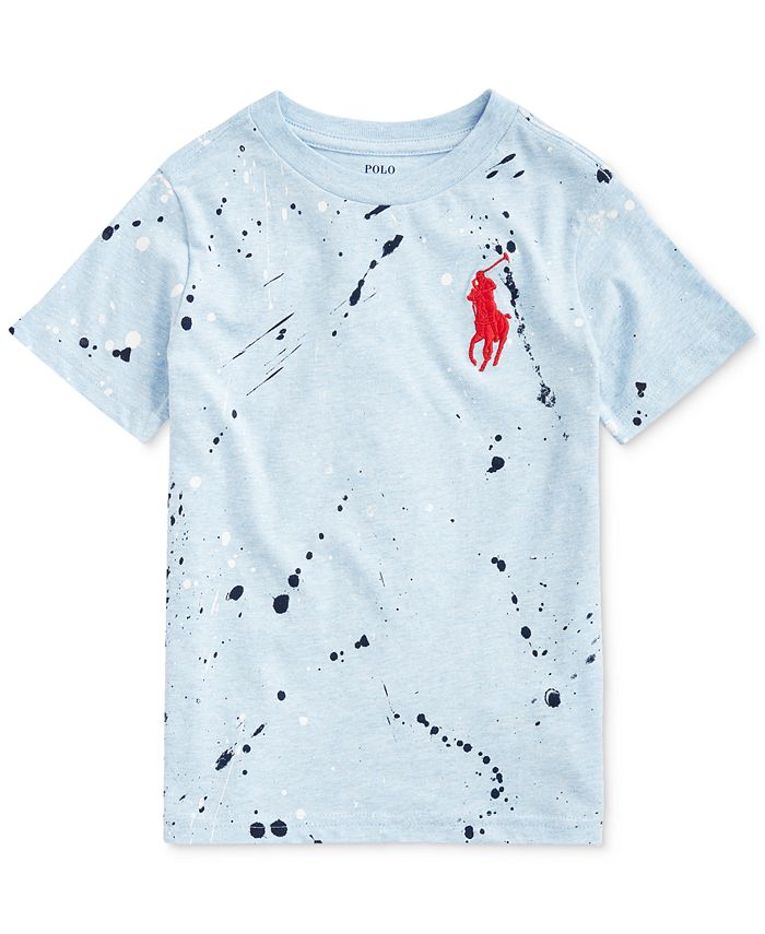 Polo Ralph Lauren Little Boys Paint-Splatter Cotton T-Shirt & Reviews -  Shirts & Tops - Kids - Macy's