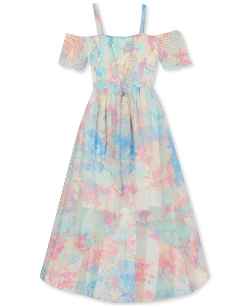 Rare Editions Big Girls Tie Dye Cold Shoulder Dress Reviews