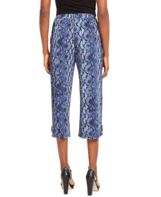 Michael Kors Python-Print Lace-Up Pants