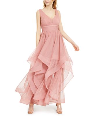 Sequin Hearts Juniors' Layered-Mesh Gown - Macy's