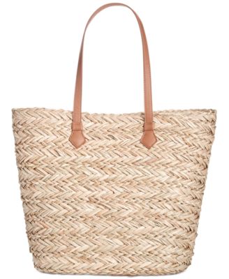 macys straw tote