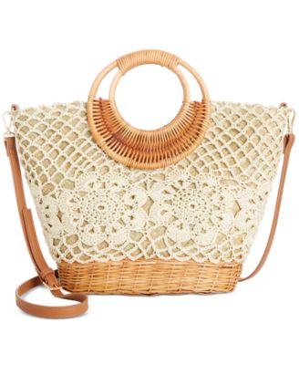 wicker crossbody bag