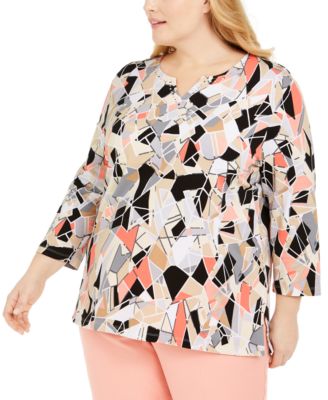 macys alfred dunner plus size tops