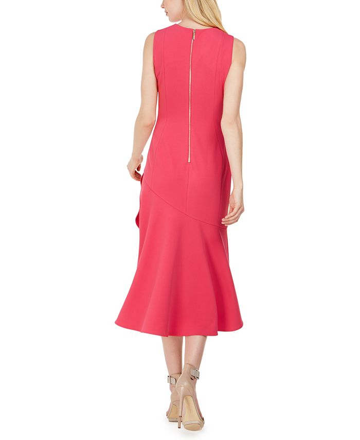 Calvin Klein Flounce Midi Sheath Dress Macy s